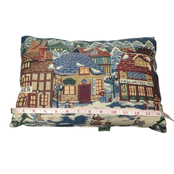 Department 56 Goodwin Weavers Dickens Snow Village Shops Tapestry Pillow - Picture 10 of 10